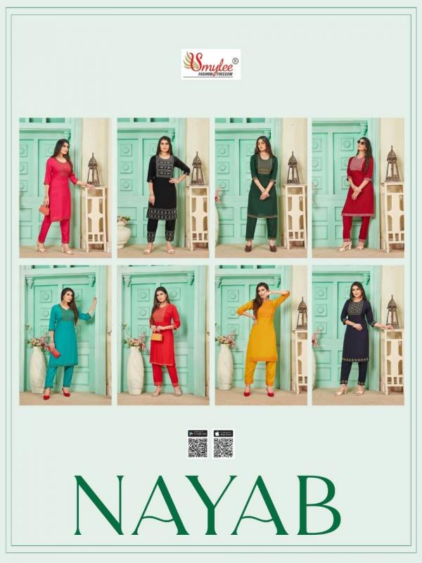 Smylee Nayab Rayon Fancy Kurti With Bottom Online